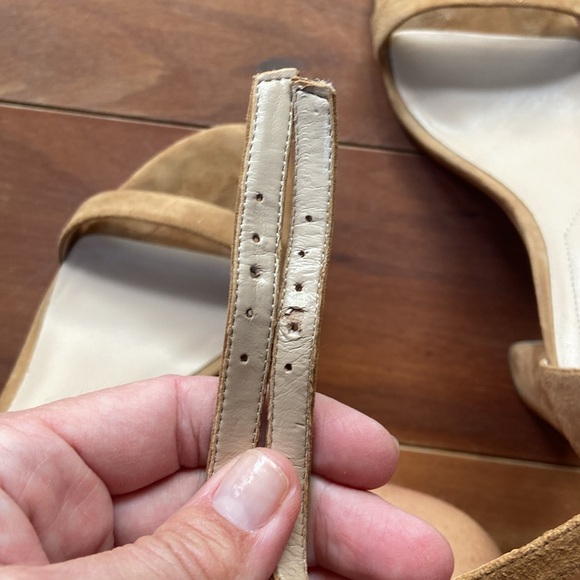 Aldo Tan Suede Open Toe Heeled Sandal 9 - Picture 7 of 9